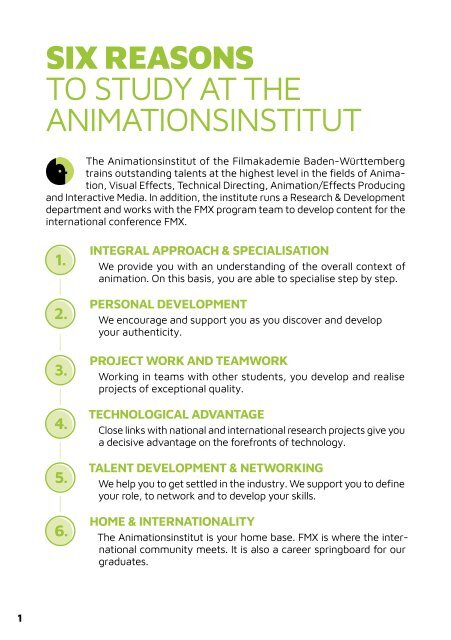 Animationsinstitut Brochure 2023