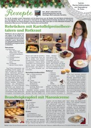 Rehrücken mit Kartoffelpreiselbeertalern und Rotkraut und Brandteigkrapferl mit Maronicreme