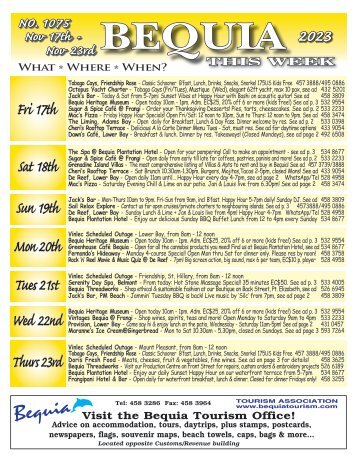 Bequia this Week - 17th November - 23rd November 2023