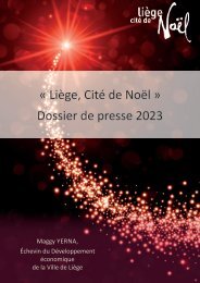 Dossier de presse - Liège Cité de Noël 2023