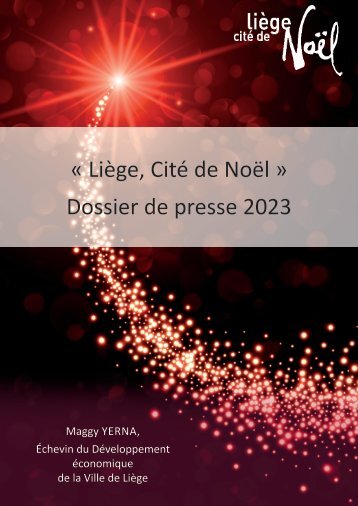 Dossier de presse - Liège Cité de Noël 2023