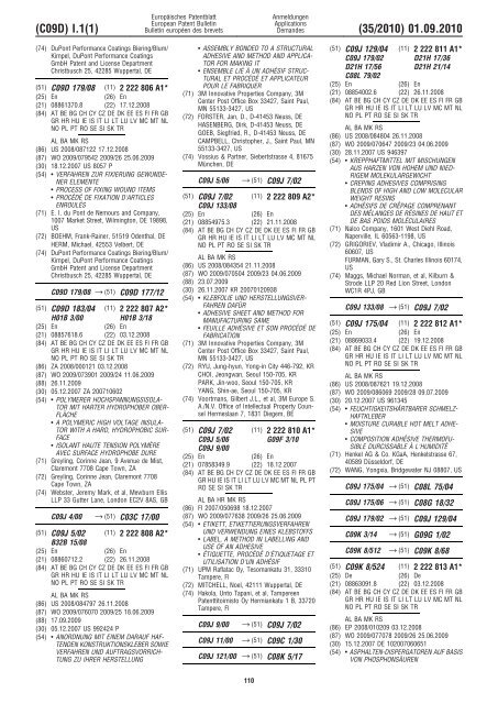 Bulletin 2010/35 - European Patent Office