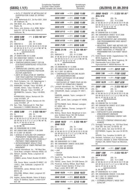 Bulletin 2010/35 - European Patent Office