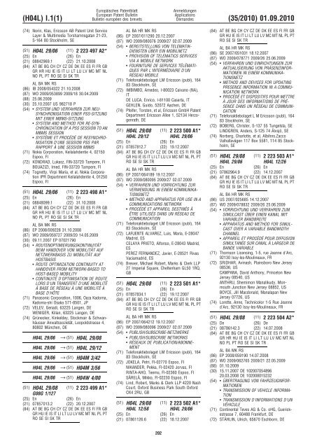 Bulletin 2010/35 - European Patent Office