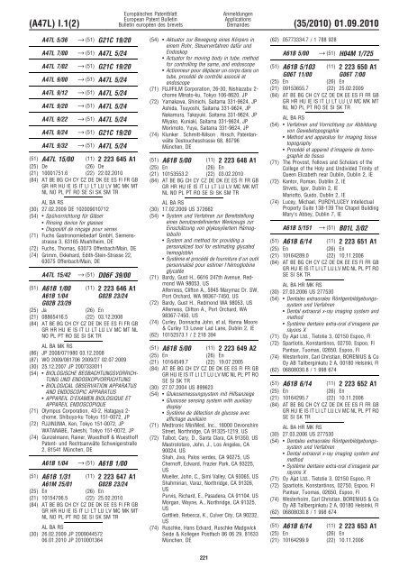 Bulletin 2010/35 - European Patent Office