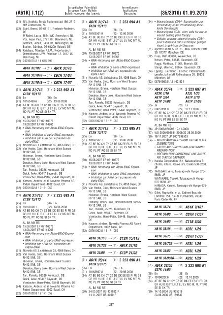 Bulletin 2010/35 - European Patent Office