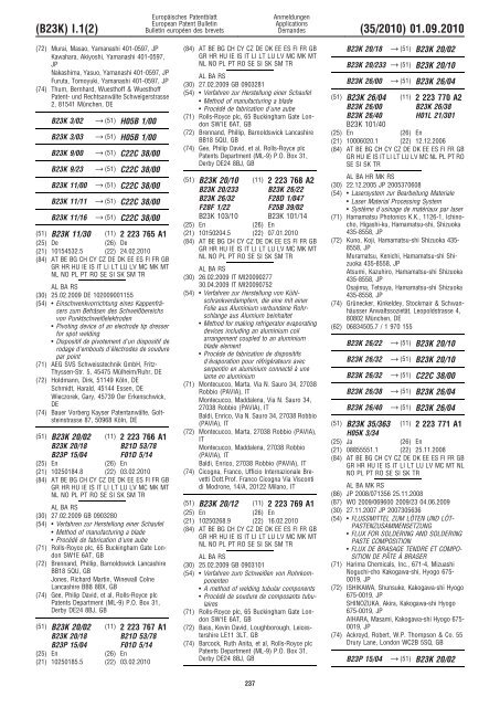 Bulletin 2010/35 - European Patent Office