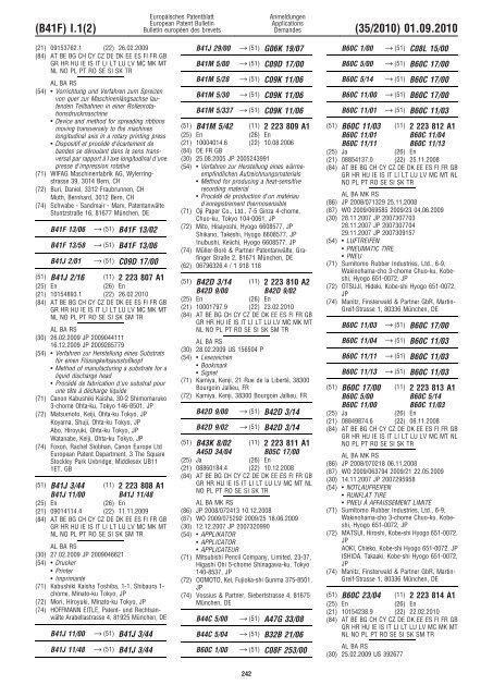 Bulletin 2010/35 - European Patent Office