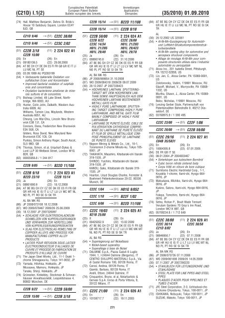 Bulletin 2010/35 - European Patent Office