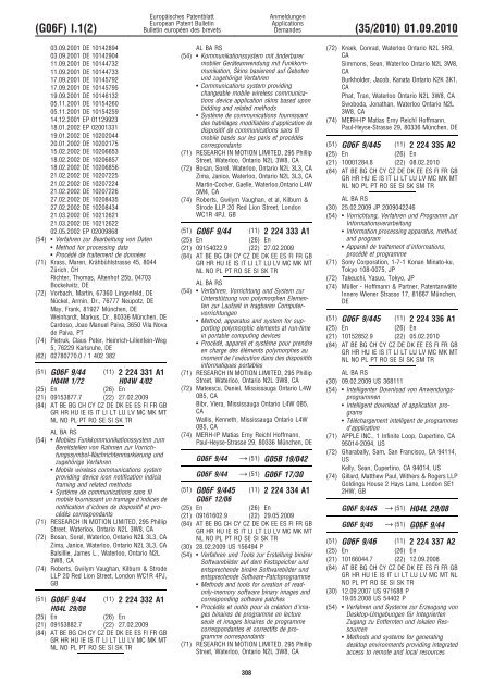 Bulletin 2010/35 - European Patent Office