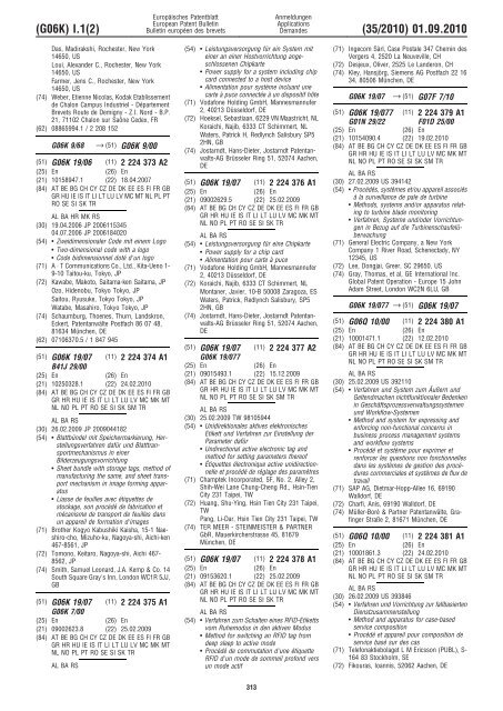 Bulletin 2010/35 - European Patent Office