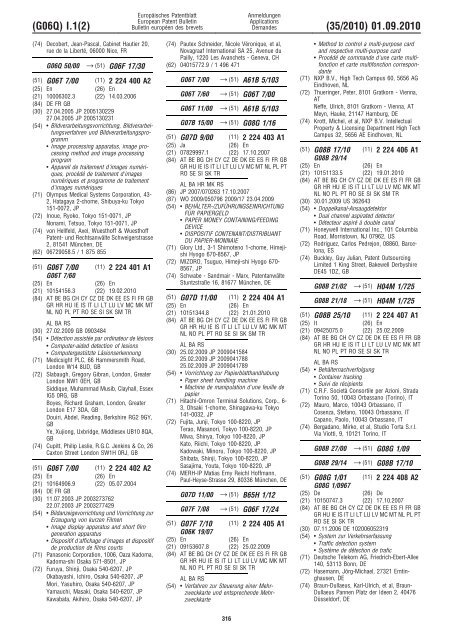 Bulletin 2010/35 - European Patent Office