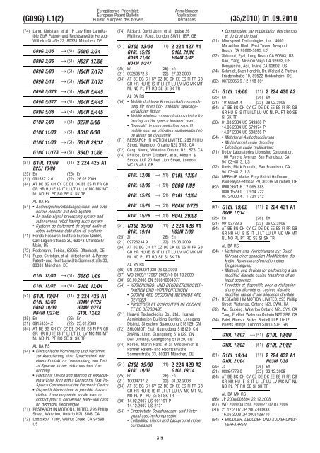 Bulletin 2010/35 - European Patent Office