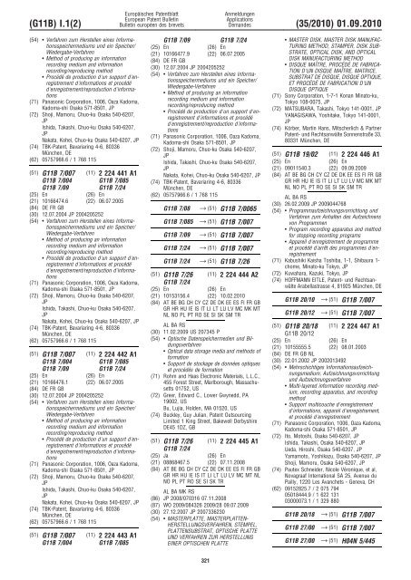 Bulletin 2010/35 - European Patent Office