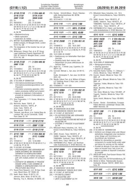 Bulletin 2010/35 - European Patent Office