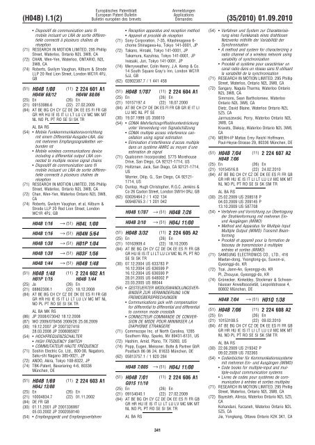 Bulletin 2010/35 - European Patent Office