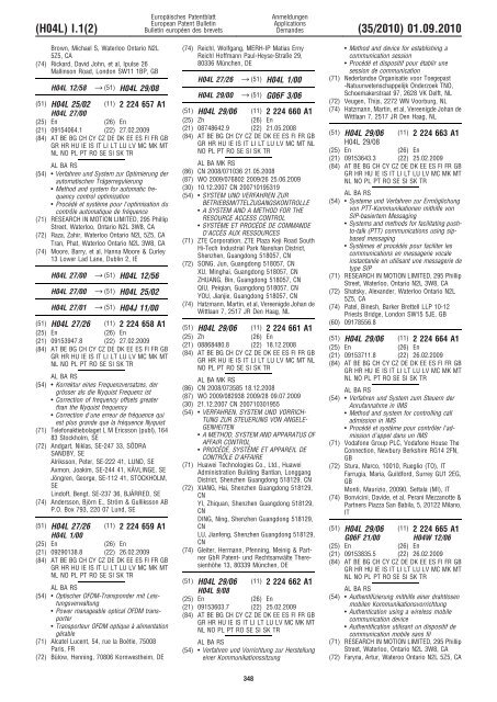 Bulletin 2010/35 - European Patent Office