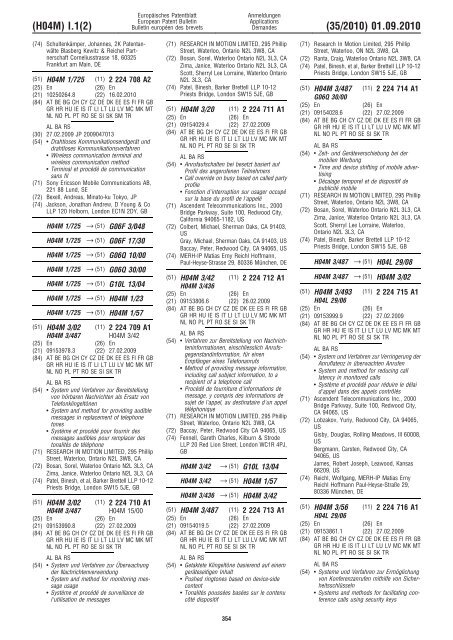 Bulletin 2010/35 - European Patent Office