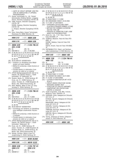 Bulletin 2010/35 - European Patent Office