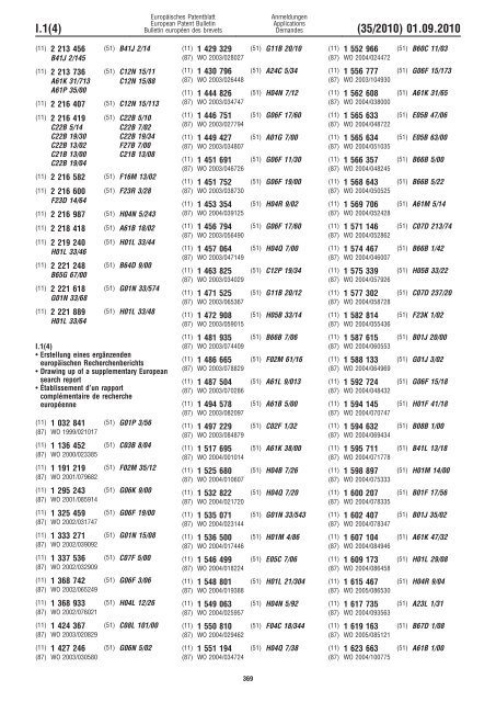 Bulletin 2010/35 - European Patent Office