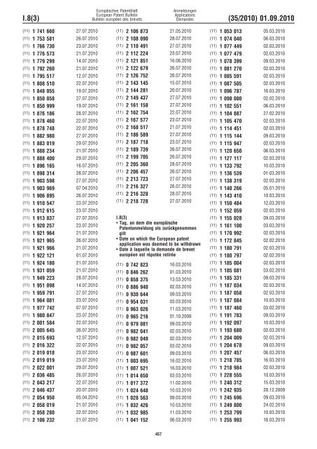 Bulletin 2010/35 - European Patent Office