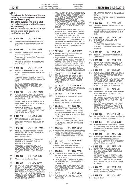 Bulletin 2010/35 - European Patent Office