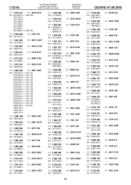 Bulletin 2010/35 - European Patent Office