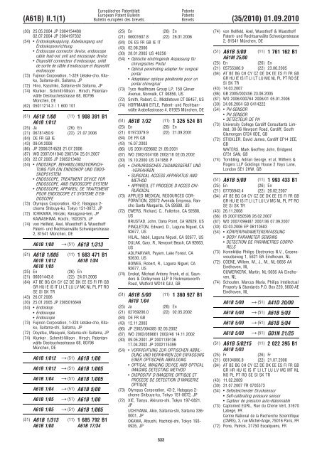 Bulletin 2010/35 - European Patent Office