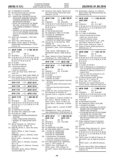 Bulletin 2010/35 - European Patent Office