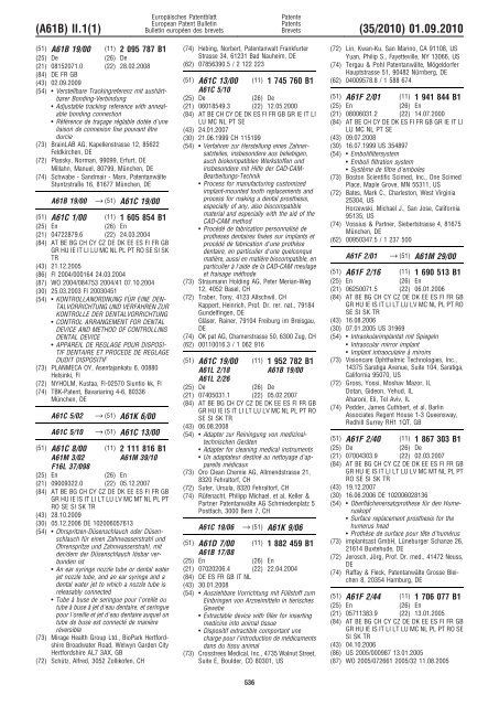 Bulletin 2010/35 - European Patent Office