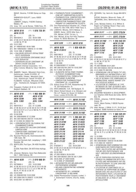 Bulletin 2010/35 - European Patent Office