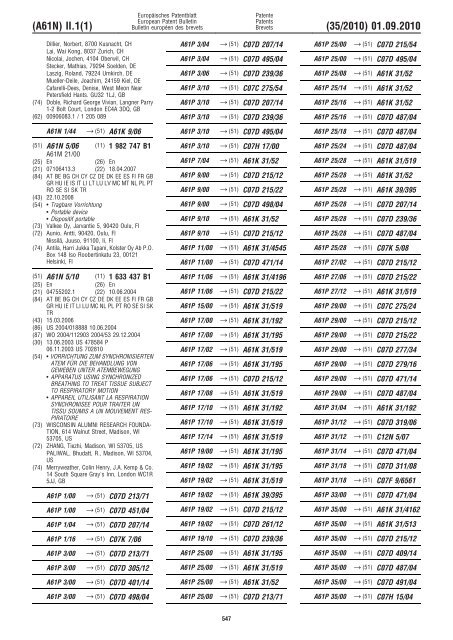 Bulletin 2010/35 - European Patent Office