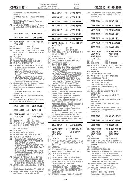 Bulletin 2010/35 - European Patent Office