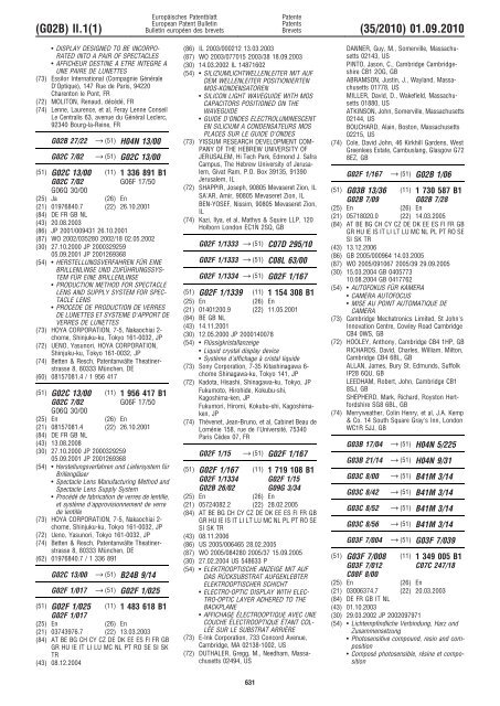 Bulletin 2010/35 - European Patent Office