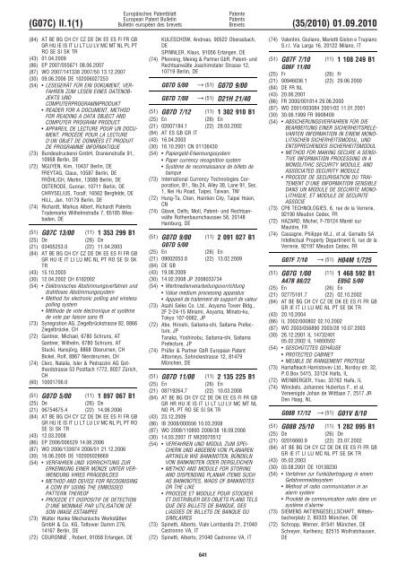 Bulletin 2010/35 - European Patent Office