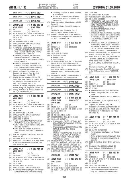 Bulletin 2010/35 - European Patent Office