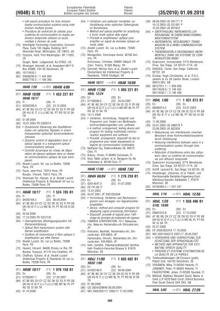 Bulletin 2010/35 - European Patent Office