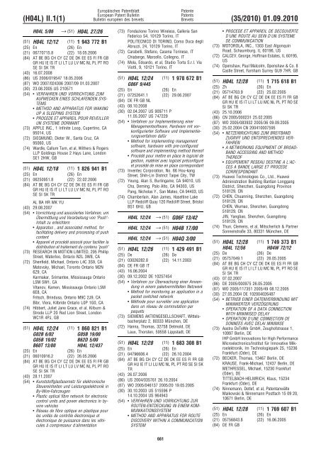 Bulletin 2010/35 - European Patent Office