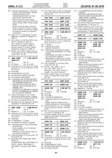 Bulletin 2010/35 - European Patent Office