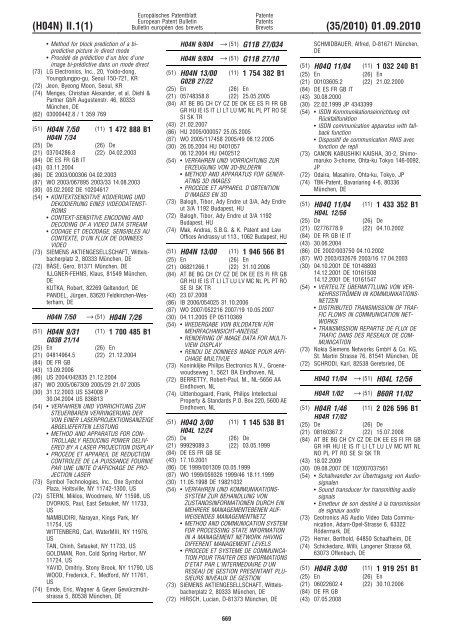 Bulletin 2010/35 - European Patent Office