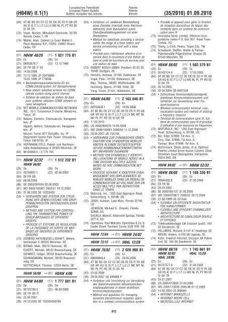 Bulletin 2010/35 - European Patent Office