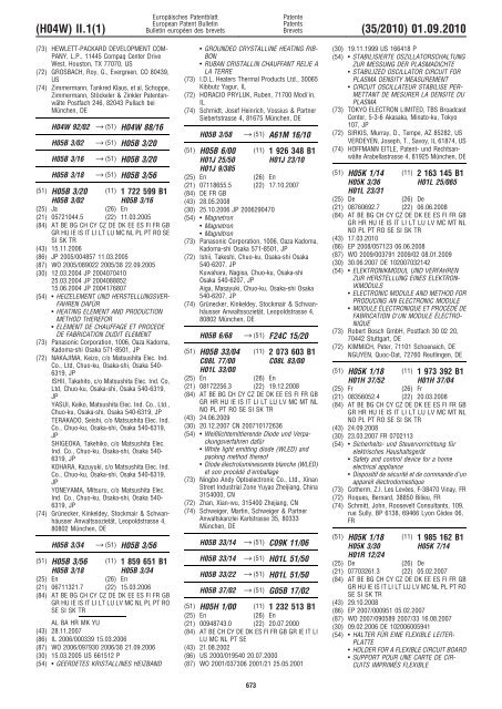 Bulletin 2010/35 - European Patent Office