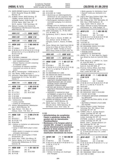 Bulletin 2010/35 - European Patent Office