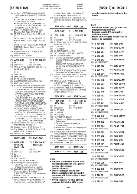 Bulletin 2010/35 - European Patent Office