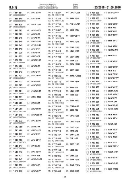 Bulletin 2010/35 - European Patent Office