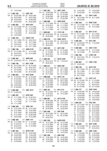 Bulletin 2010/35 - European Patent Office