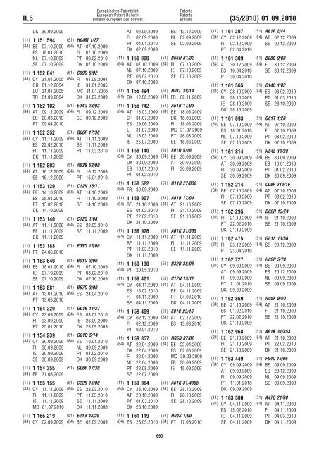 Bulletin 2010/35 - European Patent Office