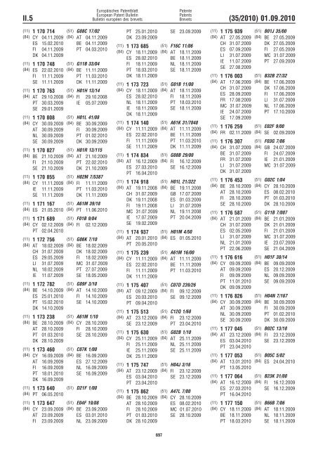 Bulletin 2010/35 - European Patent Office