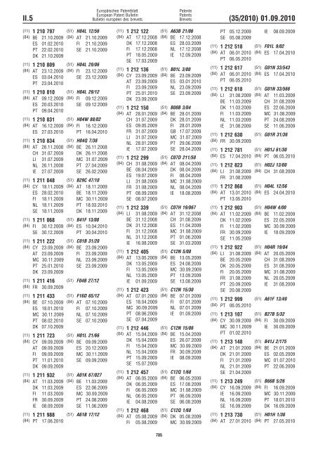 Bulletin 2010/35 - European Patent Office