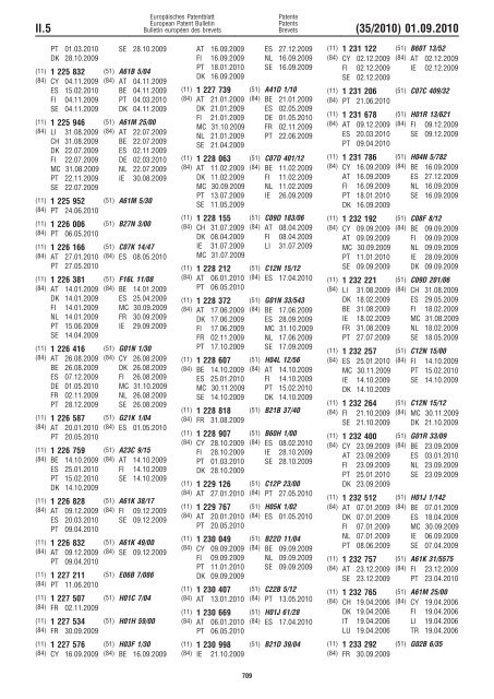 Bulletin 2010/35 - European Patent Office